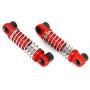 JVSISM 2Pcs 1/28 RC Aluminum Shock Absorbers for WLtoys RC Car K969 K989 K999 P929 4WD Short Course Drift Red & 1 Set Metal Upgraded Parts Steering Cup Swing Arm Shock Absorber Plate Set