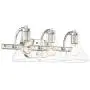 Sorren Modern Wall Light Polished Nickel Hardwired 20 1/2'' Wide 3-Light Fixture Curving Clear Glass for Bathroom Vanity Mirror - Possini Euro Design