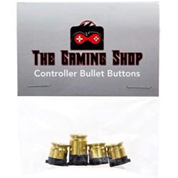 Xbox One Bullet Buttons Raplacement A B X Y Real Bullet Brass Casings Gold Brass w/ Silver Nickel Primer