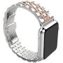ImmSss Compatible with Apple Watch Bands Series 6 SE 5 4 40mm 44mm / Series 3 2 1 38mm 42mm for Women Men,Rose Gold Stainless Steel Band for iWatch Business Replacement Strap