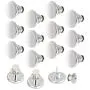15 Sets Instant Button Pins Replacement Jean Buttons No Sew Adjustable Button Metal Replacement Kit,Silver 17mm