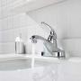 PARLOS Single Handle Centerset Bathroom Sink Faucet with Metal Drain Assembly and cUPC Faucet Supply Lines, Lead-Free , Chrome 13433