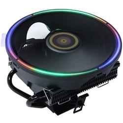 DS Black CPU Cooler, Aluminum Extrusion Cooling CPU Fan for Intel LGA 1151 (Static RGB Color, C Series)