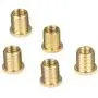 Homyl Pack of 5 Universal Gear Shift Knob Adapter Nuts Insert Set M10x1.25 Gold