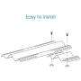 Unicook Porcelain Large Grill Heat Plate 4 Pack, 6 Extra Width, Extends from 15.75'' to 18.75'' Length, Adjustable Grill Heat Shield, Heat Tent Replacement Parts for Gas Grills