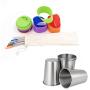 Kids Stainless Steel Cups, Metal Drinking Glasses with Silicone Lids &Sleeves& Straws, Perfect for Indoor and Outdoor Activities of Children and Adults by Dorihom（5 Pack 12 oz）