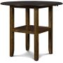New Classic FURNITURE Gia Dining Drop Leaf Counter Table with Two Chairs, 42-Inch, Brown, 42.25'' Set