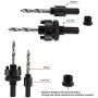 Patioer 15 Pcs Hole Saw Kit High Speed Steel M42 for Metal and Wood General Purpose 3/4'' to 2-1/2'' in Carrying Case
