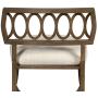Hillsdale Canal Street Metal Vanity Stool, Golden Bronze
