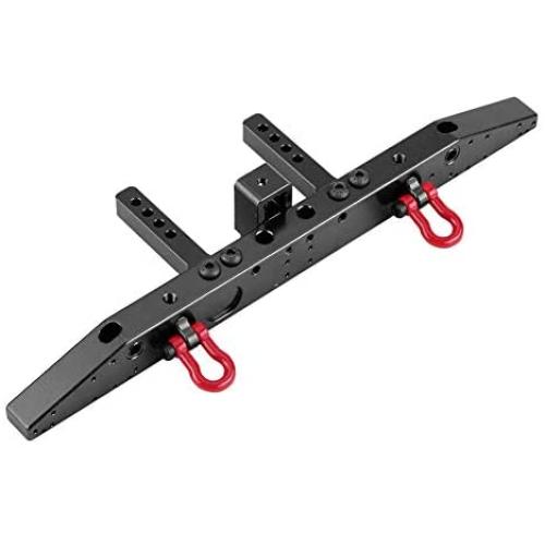 Dilwe RC Car Rear Bumper, Anti-Collision Aluminium Rear Bumper for Traxxax TRX-4 RC Crawler Cars Accessory Parts(Black)
