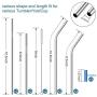 Eskyhouse Rainbow Colorful Stainless SteelStraws, 9Pcs Assorted Reusable Metal Drink Straws With Ultra Wide Metal Straw For Yeti 20oz 30oz 40oz Tumblers 8 Silicone tips 1 Pouch