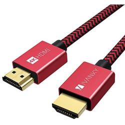 4K HDMI Cable 3.3 ft, iVANKY High Speed 18Gbps HDMI 2.0 Cable, 4K HDR, 3D, 2160P, 1080P, Ethernet - Braided HDMI Cord 32AWG, Audio Return(ARC) Compatible UHD TV, Blu-ray, PS4, PS3, PC, Projector,RED