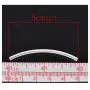 100 Pieces 3mm by 50mm Silver Plated Metal Long Curved Noodle Tube Beads