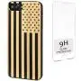 iProductsUS American Flag Phone Case Compatible with iPhone SE (2020), iPhone 8, 7, 6/6S and Screen Protector, Engraved in USA, Built-in Metal Plate, TPU Bumper Protective Black Bamboo Cover (4.7) iProductsUS American Flag Phone Case Compatible with iPhone SE (2020), iPhone 8, 7, 6/6S and Screen Protector, Engraved in USA, Built-in Metal Plate, TPU Bumper Protective Black Bamboo Cover (4.7)