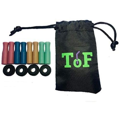 NEW FALL colors 12 Pc Set of Silicone Straw Tips for Metal and Stainless Steel Drinking Straws | Bonus: 4 Silencers | Multi-color Food-Grade Straw Covers and Silencers