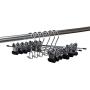 6 Quality Pants Hangers Heavy Duty Add-on Skirt/Slack Metal Hanger, Extra Wide Adjustable Clips, Multi Stackable Add on Hangers, Chrome, Jeans, Bottoms, Set of 6