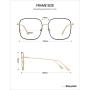 Slocyclub Oversized Blue Light Blocking Glasses for Women Men Non Prescription Metal Square Computer Glasses