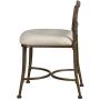 Hillsdale Canal Street Metal Vanity Stool, Golden Bronze