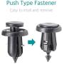 Lantee 20 Pcs 10mm Bumper & Splash Shield Push-Type Retainer Clips with Metal Insert for Honda 91506-S9A-003