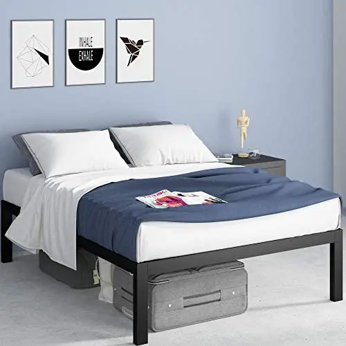 ZINUS Lorrick Metal Platform Bed Frame / Mattress Foundation / Easy, Bolt Free Assembly, Queen