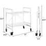 Cosco Indoor/Outdoor Serving Cart, Folding, White Cosco Indoor/Outdoor Serving Cart, Folding, White