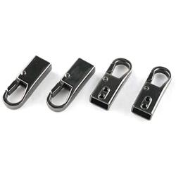 E-outstanding 4-Pack Zipper Pull Tap Metal Zipper Handle for Zipper Sliders Head Zippers Repair Kits Zipper Pull Tab for Suitcase Bag Replacement, Gun Black