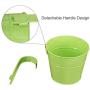 Hanging Flower Pots (10pcs), Balcony Garden Plant Planter Metal Iron Mini Flower Seedlings Brigade Fence Bucket Pots Hanger Planter for Home Decor