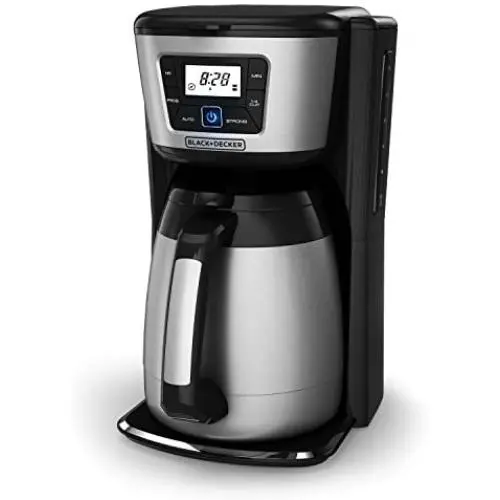 BLACK+DECKER 12-Cup Thermal Coffeemaker, Black/Silver, CM2035B BLACK+DECKER 12-Cup Thermal Coffeemaker, Black/Silver, CM2035B