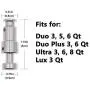 Float Valve Seal for Instant Pot Replacement Parts with 6 Sealer Gasket, Fits Duo 3, 5, 6 Qt, Duo Plus 3, 6 Qt, Ultra 3, 6, 8 Qt, Lux 3 Qt Float Valve Seal for Instant Pot Replacement Parts with 6 Sealer Gasket, Fits Duo 3, 5, 6 Qt, Duo Plus 3, 6 Qt, Ultra 3, 6, 8 Qt, Lux 3 Qt