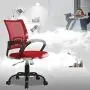 Office Chair Ergonomic Cheap Desk Chair Mesh Computer Chair Back Support Modern Executive Adjustable Rolling Swivel Chair for Home&Office, Red