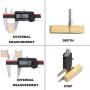 VINCA DCLA-0605 Electronic Digital Vernier Micrometer Caliper Measuring Tool Stainless Steel Large LCD Screen 0-6 Inch/150mm, Inch/Metric/Fractions, Red/Black