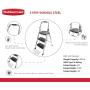 Rubbermaid RM-3W Folding 3-Step Steel Frame Stool with Hand Grip and Plastic Steps, 200-Pound Capacity, Silver Finish (Amazon Exclusive)