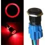 ESUPPORT 22mm 12V 5A Car Red LED Light Angel Eye Metal Push Button Switch ON OFF Socket Plug Latching Black Shell ESUPPORT 22mm 12V 5A Car Red LED Light Angel Eye Metal Push Button Switch ON OFF Socket Plug Latching Black Shell