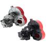 ZGQA-GQA RC Spare Parts Transmission Case Gearbox W/Metal Motor Gear for 1/10 SCX10 - Black, 150x90x40mm