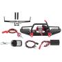 【2021 New Years Special】RC Car Crawler Upgrade Part, Remote Control Aluminum Alloy Large Size Front Bumper with Winch for Traxxas TR.X-4 RC Car RC Crawler Bumper Part