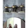 Autelo 3-Light Bathroom Vanity Light Fixture Over Mirror with Black Metal Shade W3700-3 BK