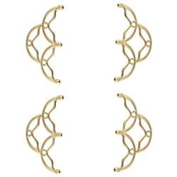 2 Pair (4 Pieces) SITANOS III Ending. CYMBAL Quality 24k Gold Plated Jewelry Finding. Cymbal Metal Fashion Elements. Works with 8/0 Seed Beads and More!