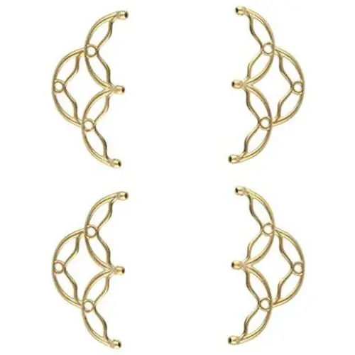 2 Pair (4 Pieces) SITANOS III Ending. CYMBAL Quality 24k Gold Plated Jewelry Finding. Cymbal Metal Fashion Elements. Works with 8/0 Seed Beads and More! 2 Pair (4 Pieces) SITANOS III Ending. CYMBAL Quality 24k Gold Plated Jewelry Finding. Cymbal Metal Fashion Elements. Works with 8/0 Seed Beads and More!
