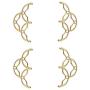 2 Pair (4 Pieces) SITANOS III Ending. CYMBAL Quality 24k Gold Plated Jewelry Finding. Cymbal Metal Fashion Elements. Works with 8/0 Seed Beads and More!