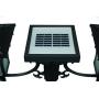 Sun-Ray 312014 Vittoria 2-Head Solar LED Lamp Post & Planter, Batteries Included, 7, Black