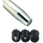 Abfer 5'' Heavy Weighted Shifter Knob, Aluminum Alloy Car Gear Lever Stick Shift Handle Fit Most Automatic Manual Vehicle (Silver)