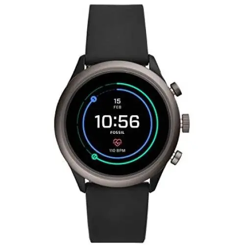 Fossil Mens Sport Metal and Silicone Touchscreen Smartwatch with Heart Rate, GPS, NFC, and Smartphone Notifications Fossil Mens Sport Metal and Silicone Touchscreen Smartwatch with Heart Rate, GPS, NFC, and Smartphone Notifications