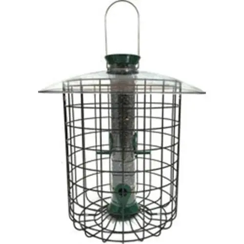 Droll Yankees Domed Cage Sunflower Seed Bird Feeder, 15 Inches, 4 Ports, Green Droll Yankees Domed Cage Sunflower Seed Bird Feeder, 15 Inches, 4 Ports, Green
