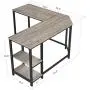 VASAGLE Computer Desk, 54-Inch L-Shaped Corner Desk, Writing Study Workstation with Shelves, Home Office, Industrial Style PC Laptop Table, Space-Saving, Easy to Assemble, Greige and Black ULWD72MB VASAGLE Computer Desk, 54-Inch L-Shaped Corner Desk, Writing Study Workstation with Shelves, Home Office, Industrial Style PC Laptop Table, Space-Saving, Easy to Assemble, Greige and Black ULWD72MB