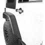 Hooke Road Solid Steel Flat Tube Front & Rear Fender Flares for Jeep Wrangler JK 2007-2018