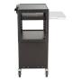 Norwood Commercial Furniture Adjustable Height Metal AV Cart with Cabinet, Electric Power & Sliding Tray, NOR-GNO1010-PK-SO