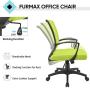 Furmax Office Chair Mid Back Swivel Lumbar Support Desk Chair, Computer Ergonomic Mesh Chair with Armrest (Cyan)