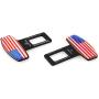 DGZZI Car Seat Belt Clip 2PCS Vehicle Mounted Car Safety Seat Belt Buckles With National Flag Car Metal Seat Belt Plug