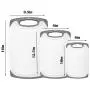HOMWE Kitchen Cutting Board (3-Piece Set) - Juice Grooves with Easy-Grip Handles - BPA-Free, Non-Porous, Dishwasher Safe - Multiple Sizes (Gray) HOMWE Kitchen Cutting Board (3-Piece Set) - Juice Grooves with Easy-Grip Handles - BPA-Free, Non-Porous, Dishwasher Safe - Multiple Sizes (Gray)