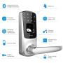 Ultraloq UL3 BT Bluetooth Enabled Fingerprint and Touchscreen Smart Lock (Satin Nickel) | 5-in-1 Keyless Entry | Secure Finger ID | Anti-peep Code | Works with iOS and Android | Match Home Aesthetics